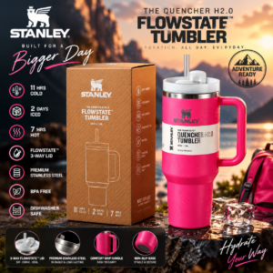 Stanley Quencher H2.0 FlowState™ Tumbler – pink | 40 OZ / 1.18L